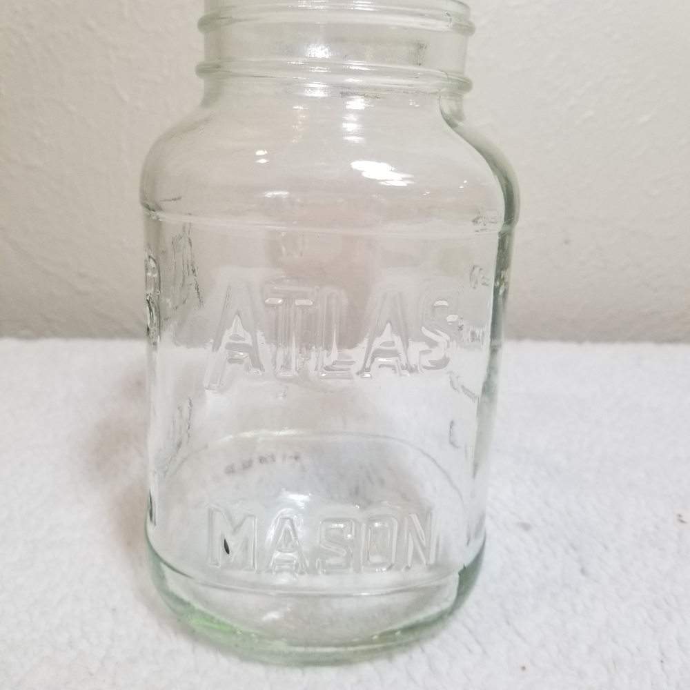 Vintage Atlas mason jar